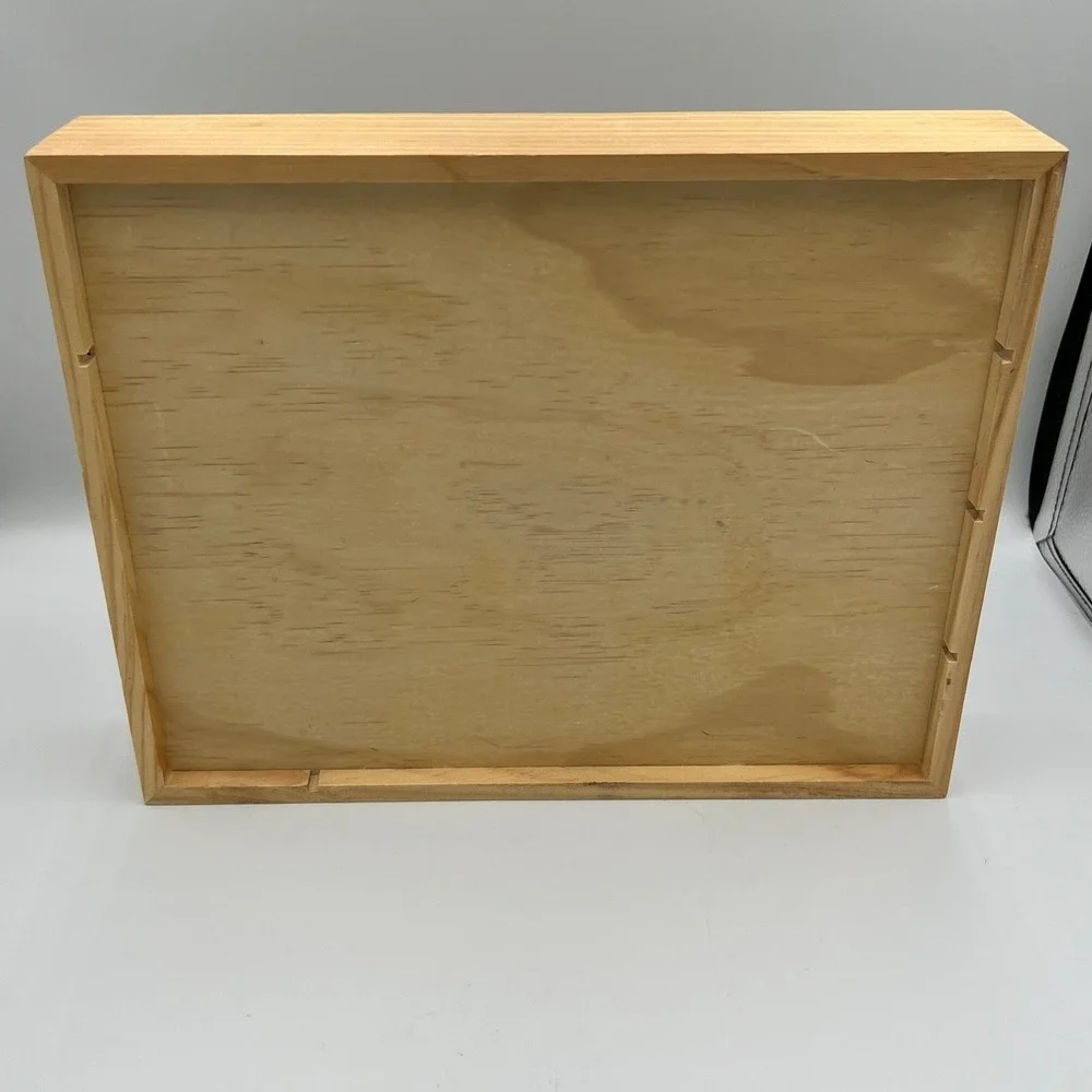 Wooden Silverware Organizer Unisex OS Natural Very Good 5-Compartment